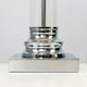 image 1 of ValueLights Silver Modern Clear Glass Touch Table Lamp With White Shade