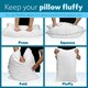 image 7 of Aamira Cooling Memory Foam Pillow Adjustable Orthopaedic Support Washable Cover 2 Pack | White | White | Twin Pack | 2