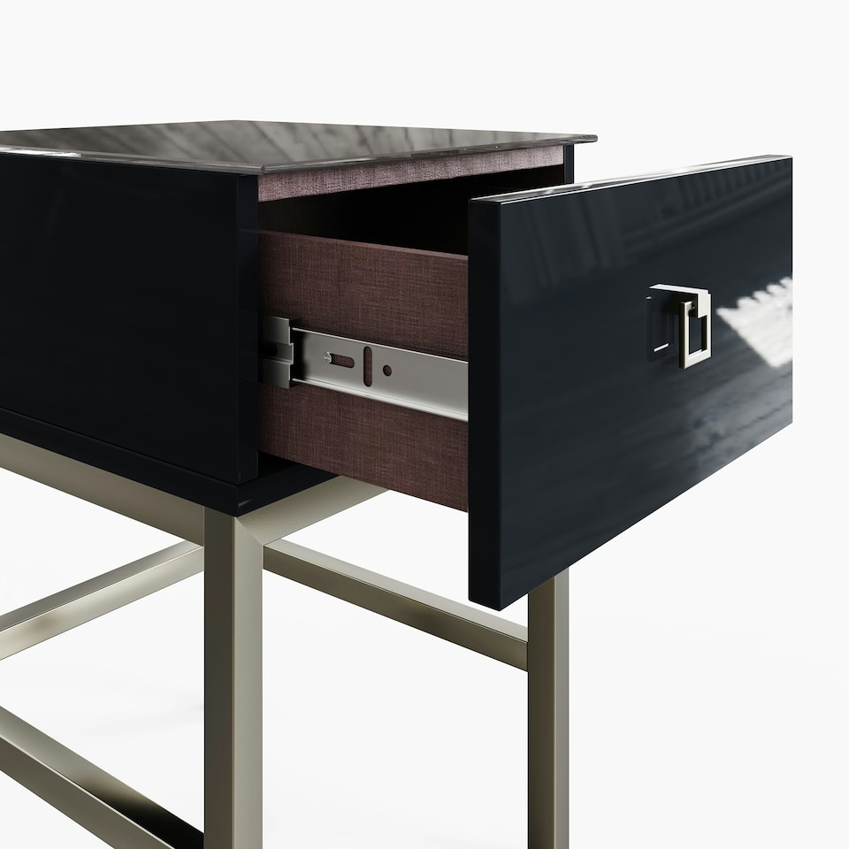 image 1 of Frank Olsen Lyra Lamp/side table Black | Midnight Onyx