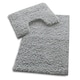 image 1 of VELVETIO Bath Mats & Pedestal Mat Set Anti Slip Super Soft Water Absorbent Grey