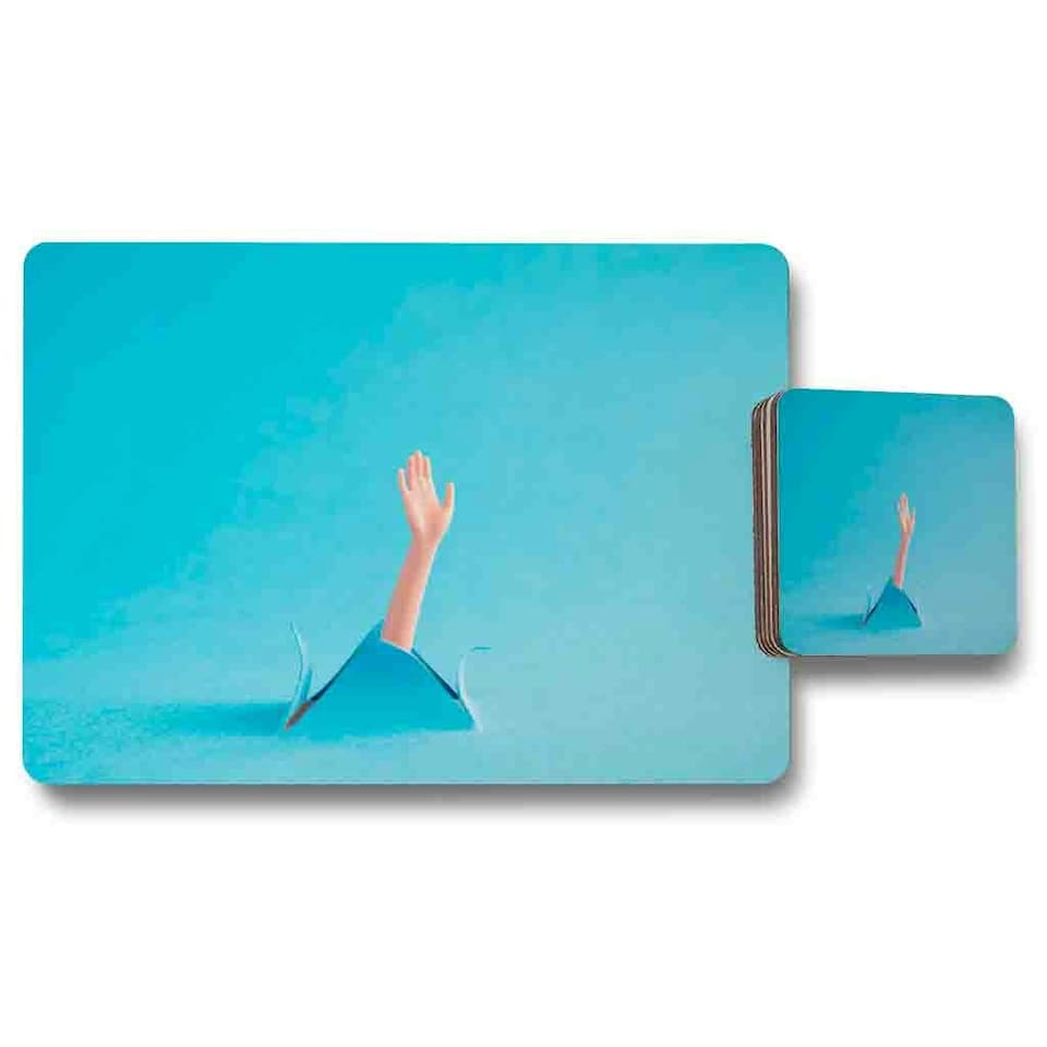 Paper Swimming Placemat & Coaster Set