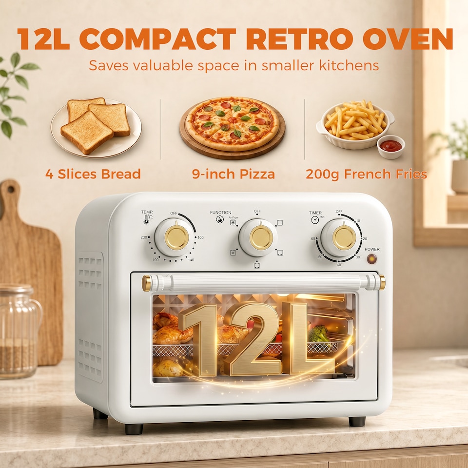 image 1 of HOMCOM Air Fryer Oven, Convection Oven, 12 L