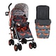 image 1 of Cosatto Supa 3 Stroller - Birth - 25kg, Compact Fold & Free Footmuff (Charcoal Mister Fox)