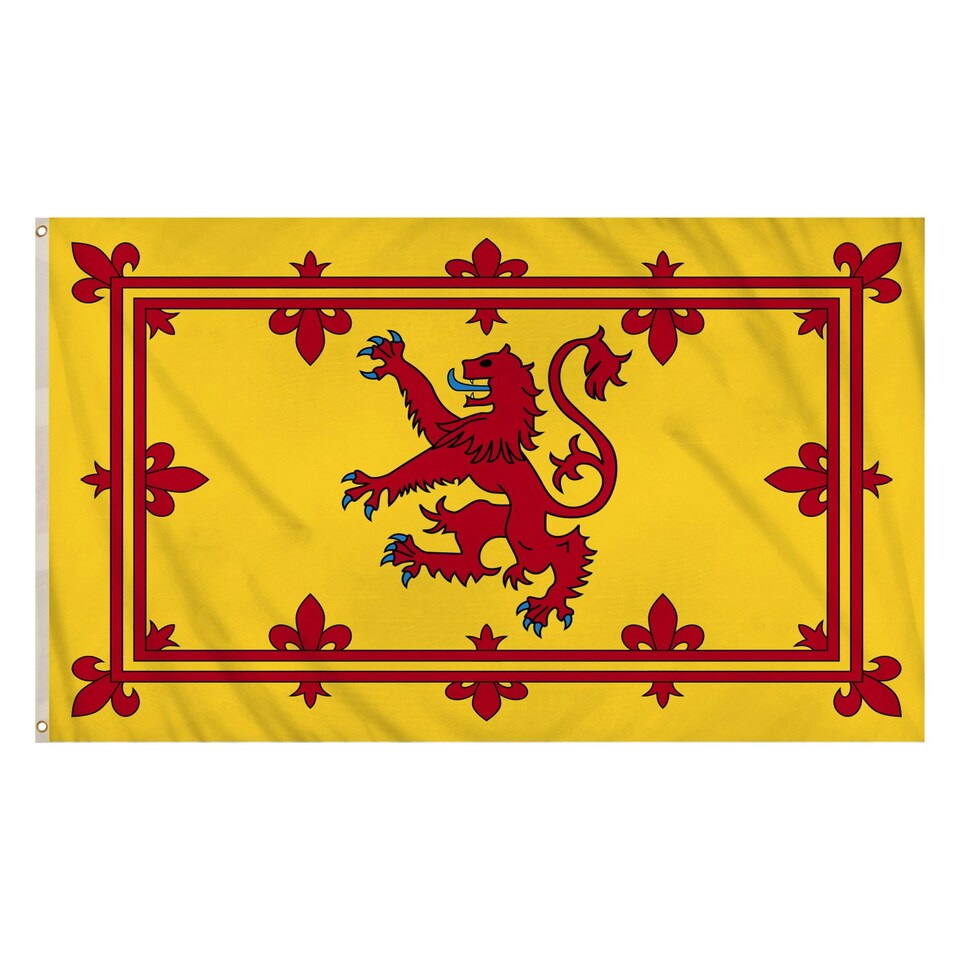 Henbrandt Lion Rampant of Scotland Flag - Yellow/Red - One Size