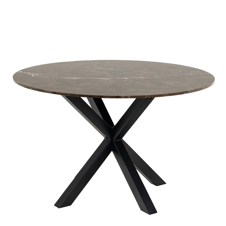 image 1 of Heaven Dining Table with Brown Polished Marble Top