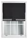 image 3 of FURNISHED Blackout Roller Blind with Black Glitter Trim and Black Bow Trimmable Window Shade | Black | Black | (W) 145cm x (L) 210cm