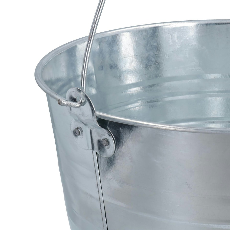 image 1 of 10L Galvanised Steel Metal Bucket Pail Water Coal Fire Greenhouse Garden Plants 10pc