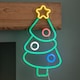 image 3 of 40cm USB Powered Light up Christmas Bauble Tree Neon Sign in Multi-Coloured