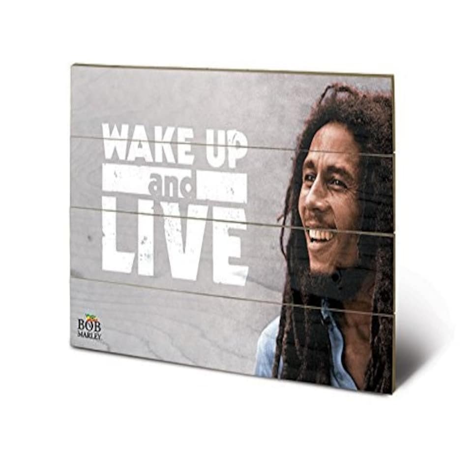 BOB MARLEY (WAKE UP & LIVE) - WOOD PANEL