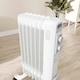 image 8 of HOMCOM 1500W 7 Fin Oil Filled Heater Radiator for Home, White