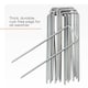 image 4 of 50 Weed Membrane Pegs with Tool