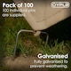 image 7 of 100x Galvanised Steel Weed Membrane Pins Ground Stakes Garden Pegs - 6 inch