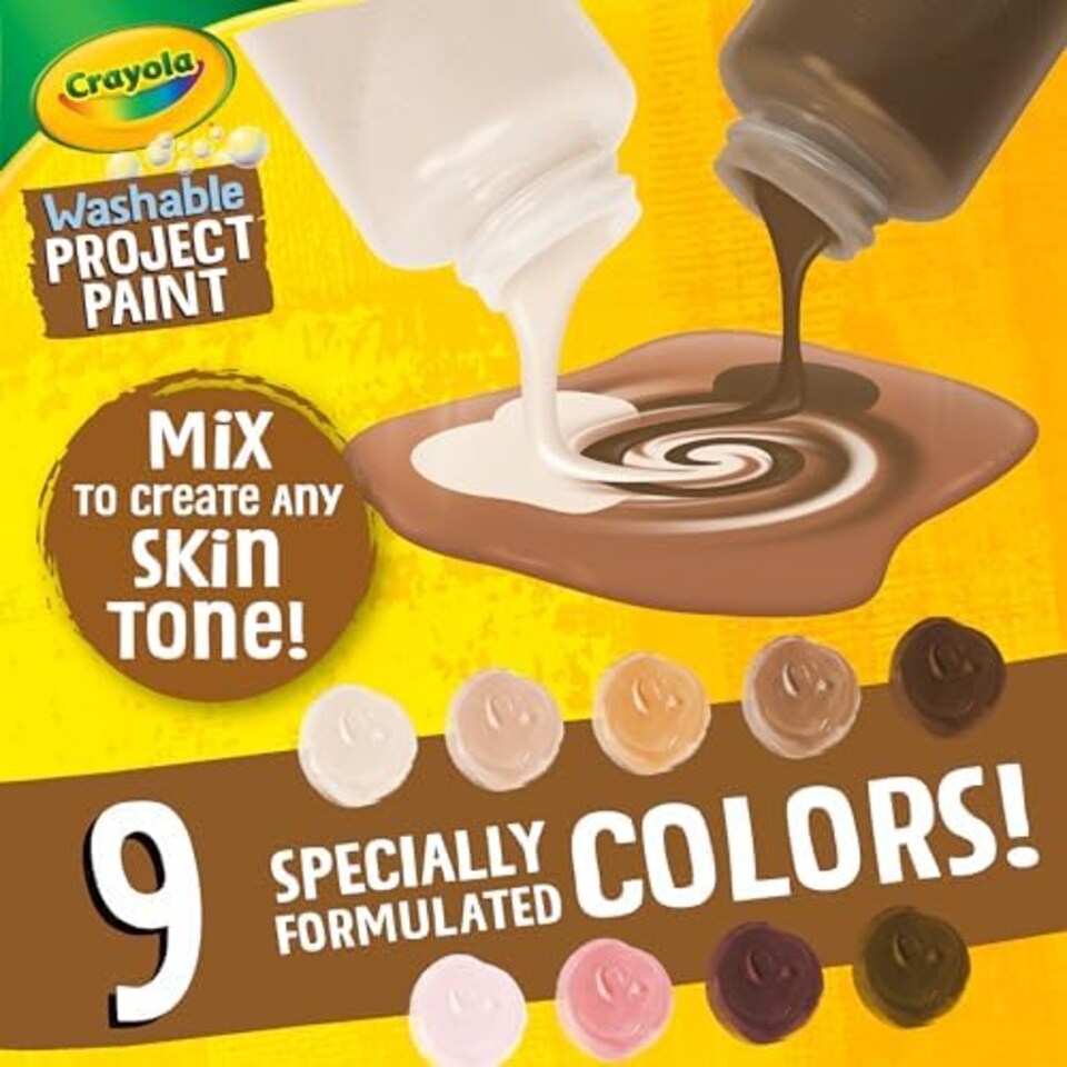 image 1 of Crayola Colors Of The World Washable Paint Set 9 Count