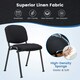 image 5 of COSTWAY Set of 5 Meeting Room Office Chairs Stackable Black