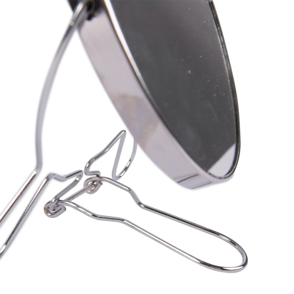 image 1 of Ashley Folding Metal Mirror - 14cm - Silver Grey