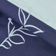image 2 of Homescapes Blue Leaf Digitally Printed Cotton Duvet Cover Set - Super King Blue | Super King