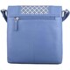 image 2 of Leather Magnetic Fastening Adjustable Strap Cross Body Shoulder Bag Blue | Slate/Blue