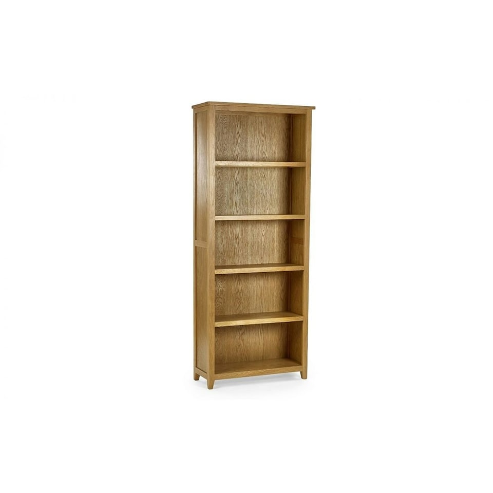 image 1 of Classic Solid Oak Tall Bookcase | Brown | Brown