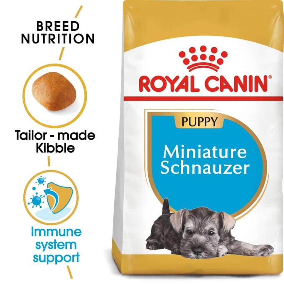 image 1 of Royal Canin Miniature Schnauzer Puppy Dry Dog Food - 3 x 1.5 kg | Multi | 3 x 1.5kg | Lamb, Rice, Vegetables | 3