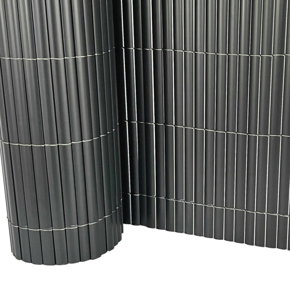 image 1 of Oypla 1m x 4m Grey PVC Outdoor Garden Fencing Privacy Screen Roll Grey