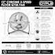 image 3 of 12 Inch Chrome 3 Speed Floor Standing Gym Fan Hydroponic