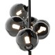 image 4 of Maytoni Dallas Modern 6 Light Bar Pendant Ceiling Light Black, Smoky Shade, G9
