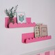 image 4 of OHS Scallop Shelf Wall Mounted Storage Space Saving Modern Bedroom | Pink | Bright Pink