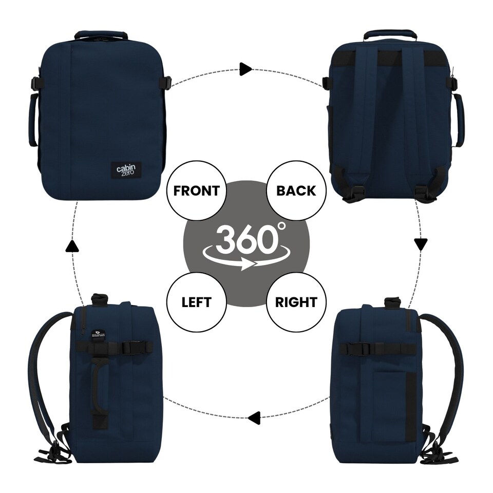 image 1 of CabinZero Classic Tech Backpack 28L, Underseat Approved & Padded Laptop Sleeve