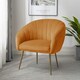 image 3 of Helena Velvet Accent Chair - Orange