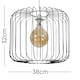 image 5 of ValueLights Ridgway Black Metal Wire Ceiling Light Shade