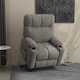 image 2 of HOMCOM Power Lift Chair Recliner for Elderly, Velvet-touch Fabric Electric Riser and Recliner Chair for Living Room with Remote Control, Side Pockets, Cup Holders, Grey | Grey | Grey