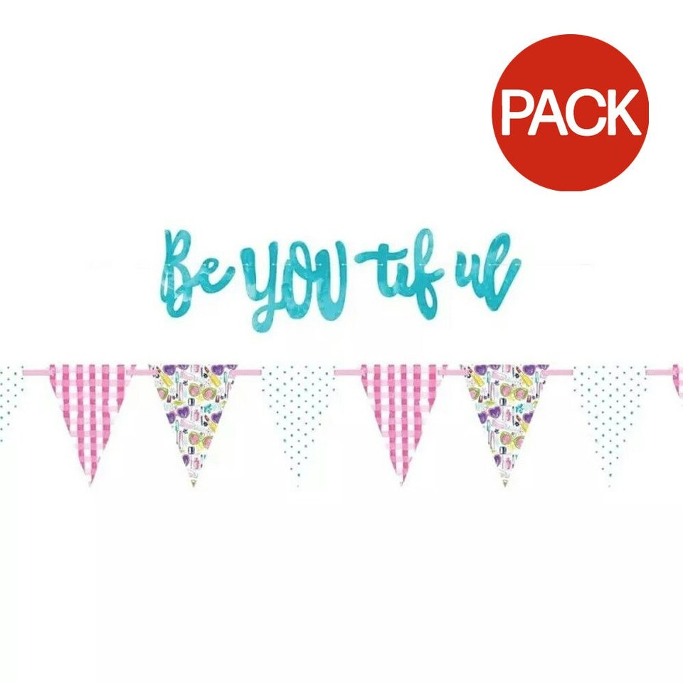 Unique Party Be You Tiful Banner (Pack of 2) - Multicoloured - One Size