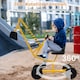 image 3 of COSTWAY Kids Outdoor Construction Excavator Sand Yellow