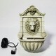 image 5 of Primrose King Lion Head Wall Mounted Antique Effect Water Feature Cream 50cm