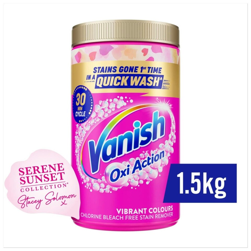 image 1 of Vanish Oxi Action 3 x 1.5kg (total 4.5 kg) Laundry Booster Stain Remover Powder Chlorine-Free
