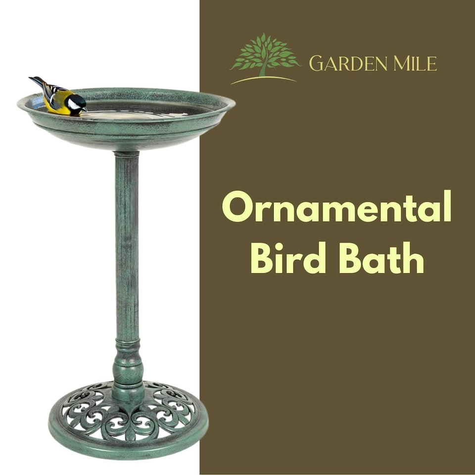 image 1 of Marco Paul Traditional Blue Bird Baths For The Garden