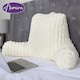 image 9 of Aamira Reading Pillow Cream Faux Fur Ribbed Memory Foam Support Cushion | Cream | Cream | Standard | 1