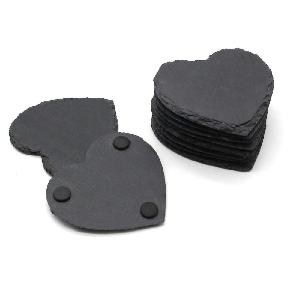image 1 of Van Gogh Slate Coasters Heart Personalized Craft 11cm 50pcs Bulk