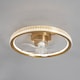 image 4 of BHS Lyona LED Dimmable Fan Ceiling Light, Warm Brass