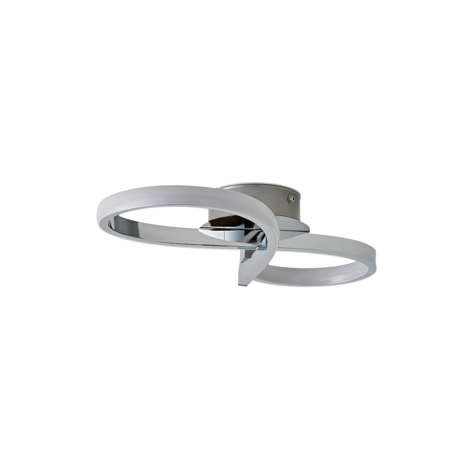 image 1 of ValueLights Infinity Chrome Swirl Integrated LED Ceiling Light | Chrome
