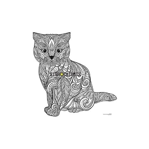 Cute Kitten Design Colour Craft Star Mini Cardboard Cutout 90cm