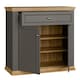 image 4 of Pontypool 2 Door 1 Drawer Small Sideboard in Wolfram Grey and Mauvella Oak