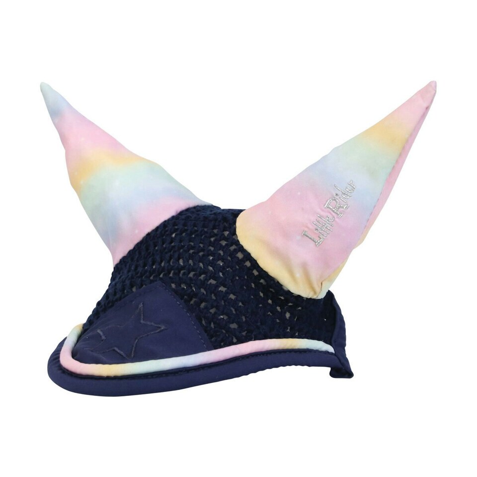 Little Rider Dazzling Dream Horse Fly Veil - Navy/Pastel - Pony/Cob