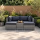 image 5 of 5 Piece Modular Outdoor Garden Set Corner Chairs Padded Seats Garden Furniture