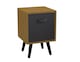 image 1 of Beech 1-Drawer Cube Shelving Unit with Scandinavian Legs | Black | Black & Black | 1