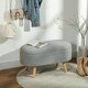 image 2 of HOMCOM Ottoman Storage Bench for Hallway, Living Room, Charcoal Grey