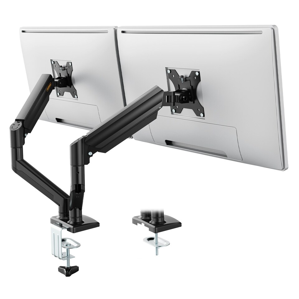 image 1 of VonHaus Gas Powered Dual Monitor Stand for 10-32" Screens