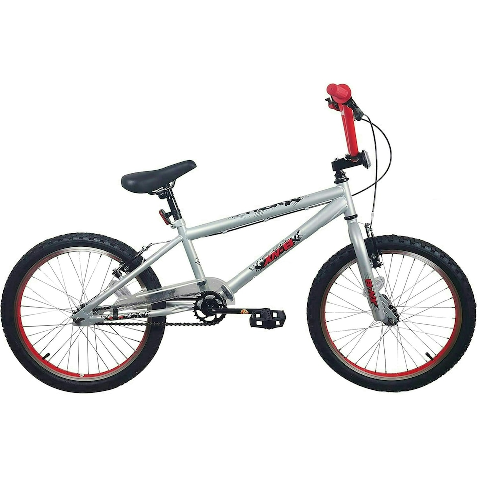 XN 8-20 BMX Bike Freestyle 20" Wheel - Silver/Red