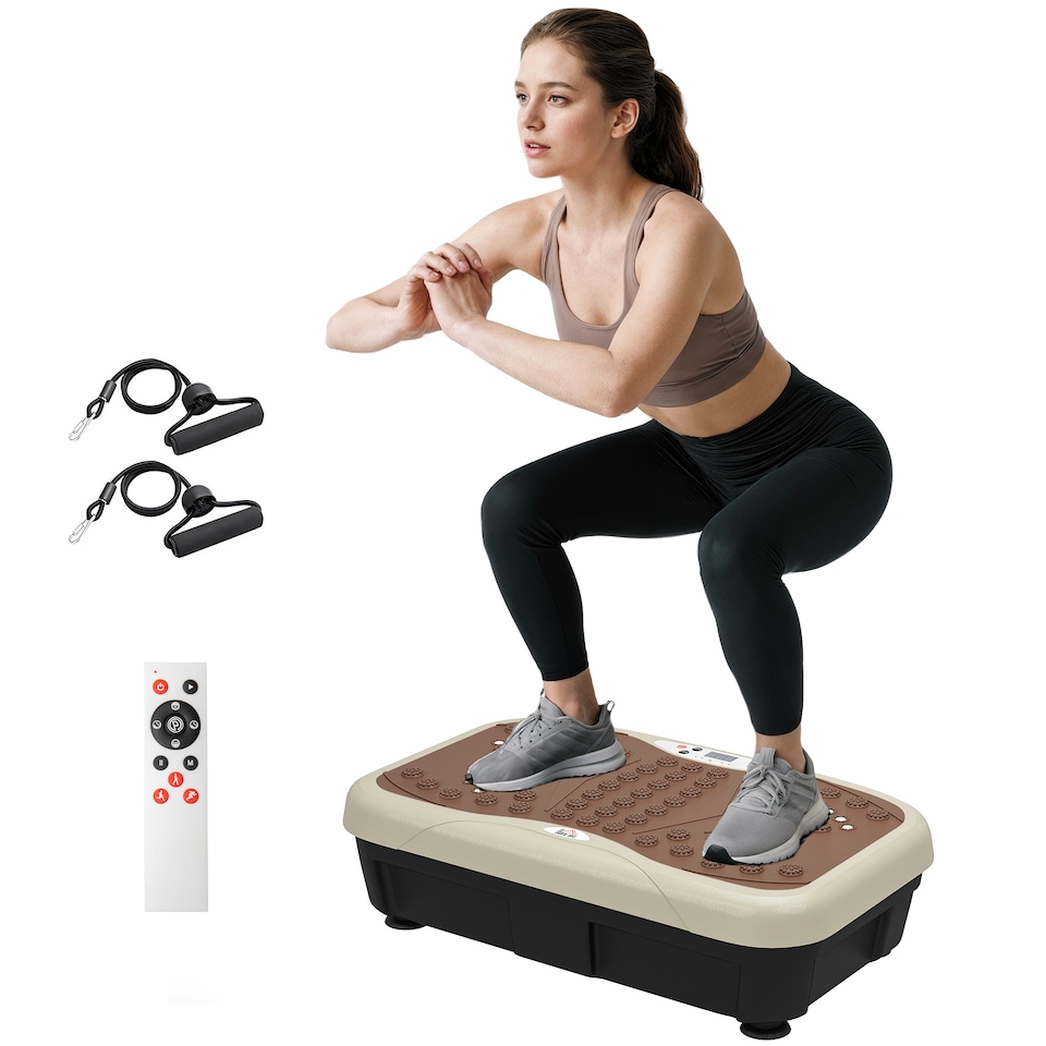 image 1 of HOMCOM Vibration Plate Machine Fitness Body Shaper Slim Trainer Home
