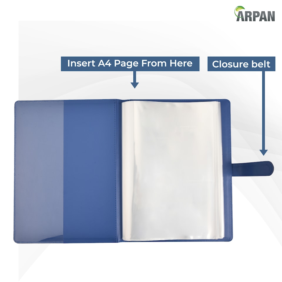 image 1 of A4 Display Book Certificate Folder – Professional Portfolio Holder with 36 Copysafe Pockets 72 Sides – Record of Achievement Folder for Certificates, Paperwork & Presentations – Soft-Touch Cover